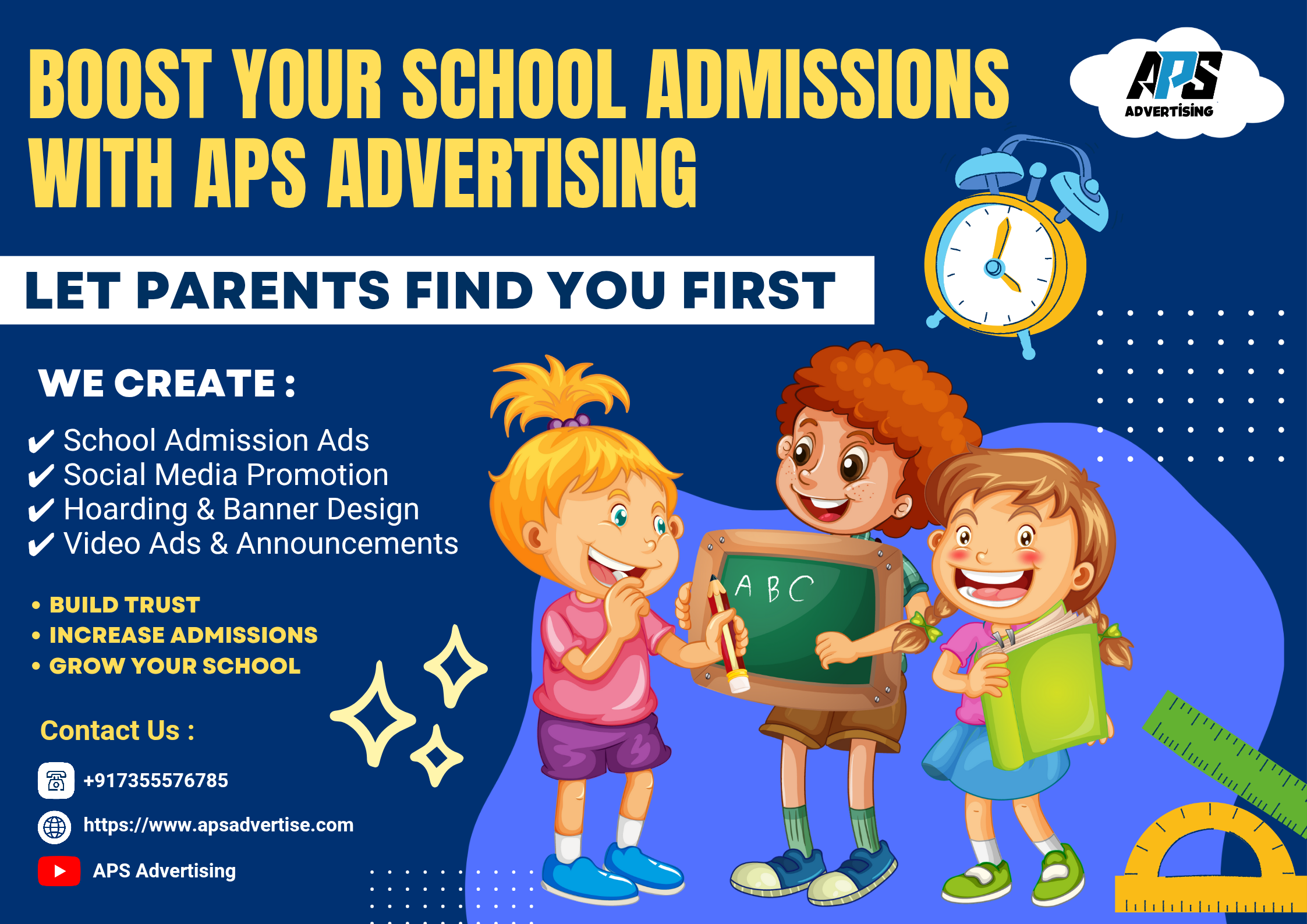 School Admission Advertisement Poster - APS Advertising